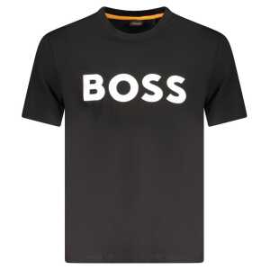 Hugo Boss Black Cotton Men T-Shirt