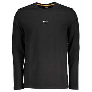 Hugo Boss Black Cotton Men T-Shirt