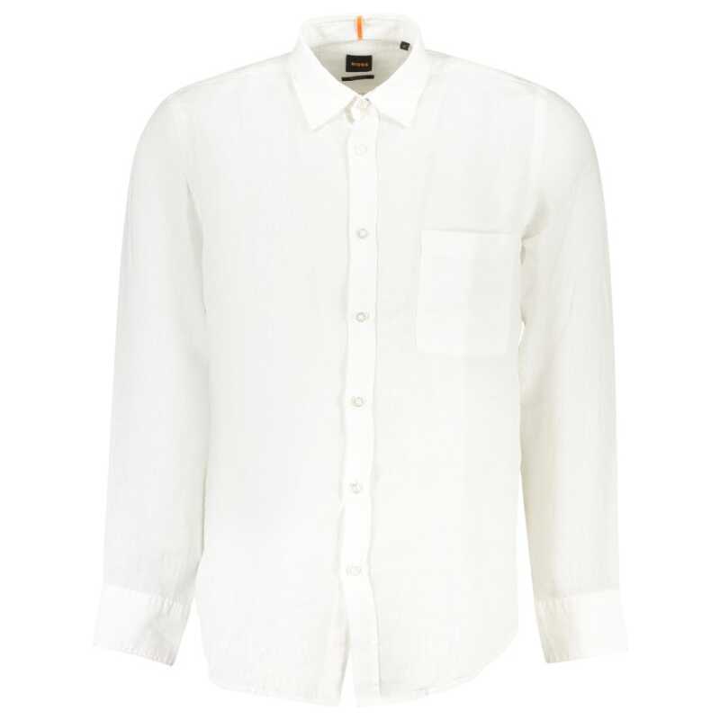 Hugo Boss White Linen Men Shirt, theFeinheit