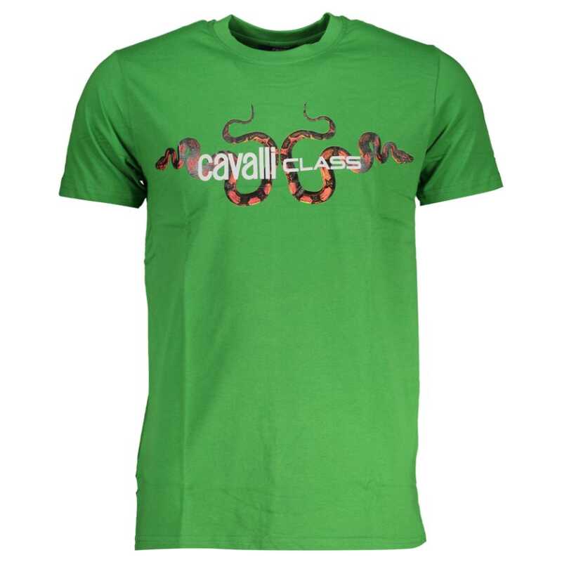Cavalli Class Green Cotton T-Shirt, theFeinheit