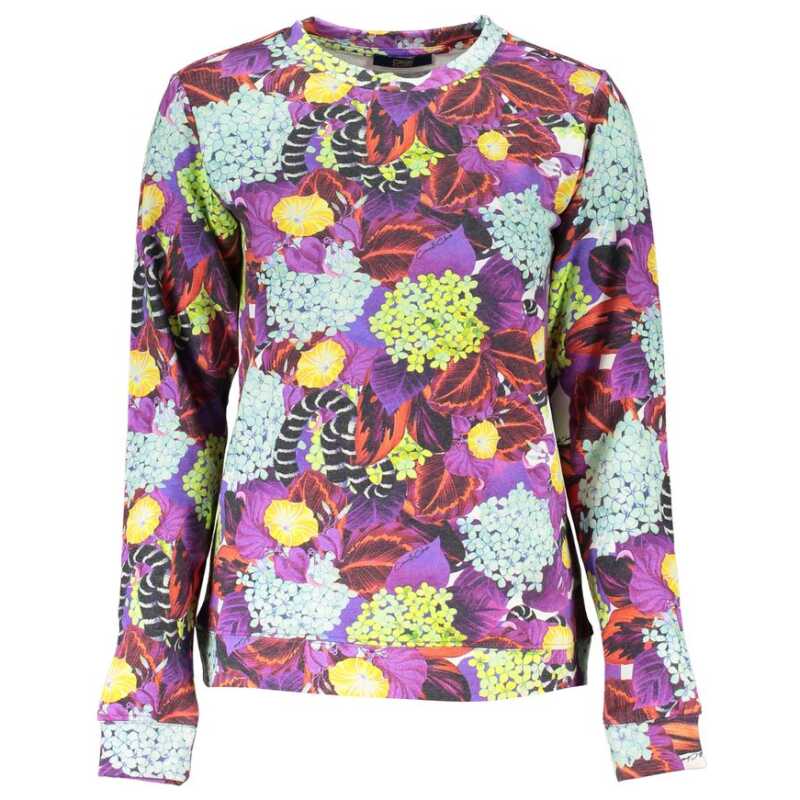 Cavalli Class Elegant Purple Crew Neck Sweater, theFeinheit