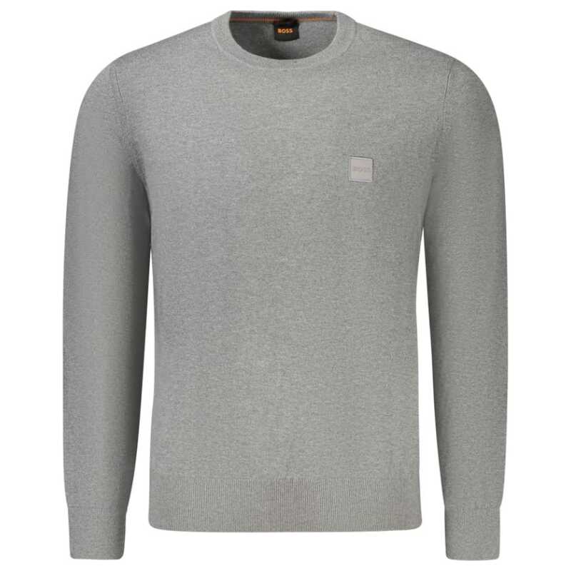 Hugo Boss Gray Cotton Men Sweater, theFeinheit