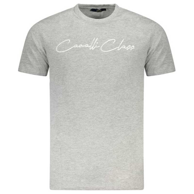 Cavalli Class Gray Cotton Men T-Shirt, theFeinheit