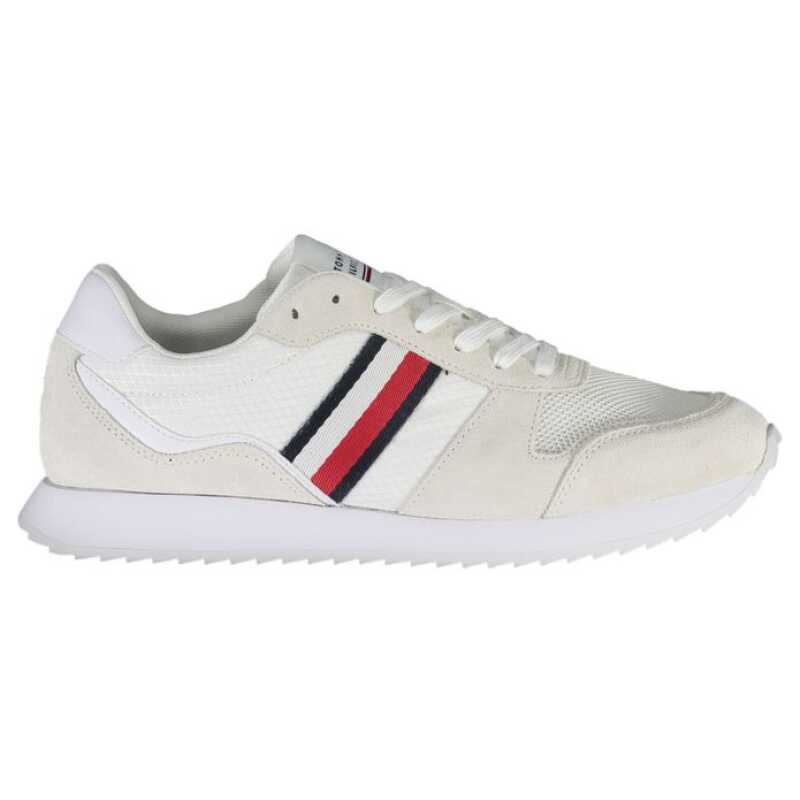 Tommy Hilfiger White Polyester Men Sneaker, theFeinheit