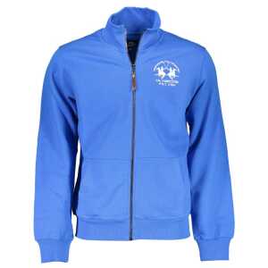 La Martina Blue Cotton Men Sweater