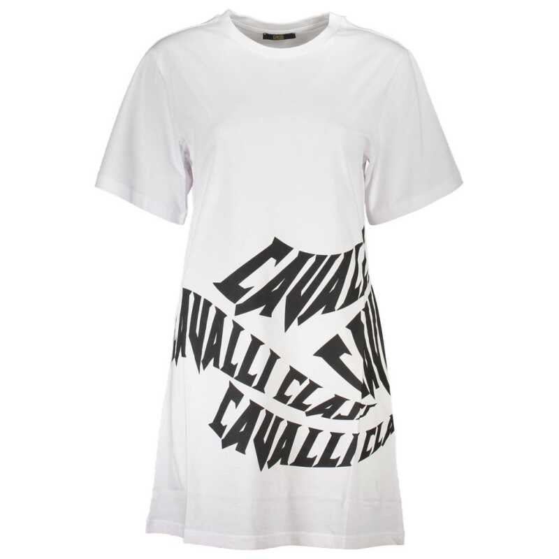 Cavalli Class White Cotton Women Dress, theFeinheit