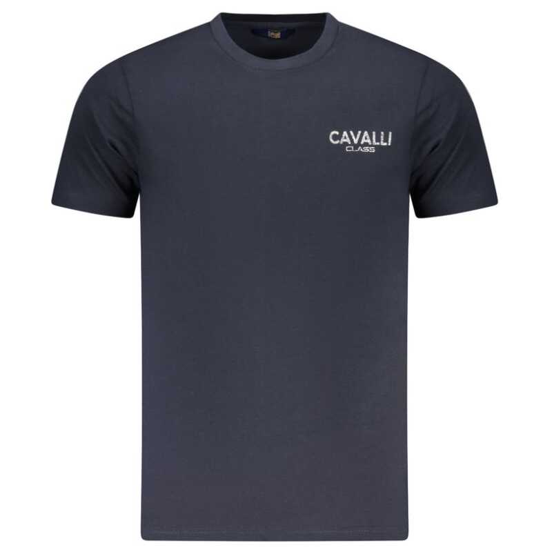 Cavalli Class Blue Cotton Men T-Shirt, theFeinheit