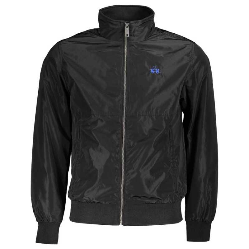 La Martina Black Polyester Men Jacket, theFeinheit