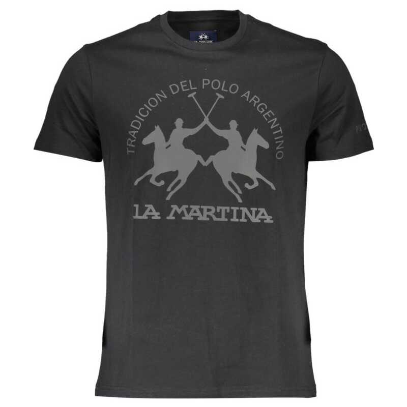 La Martina Black Cotton Men T-Shirt, theFeinheit