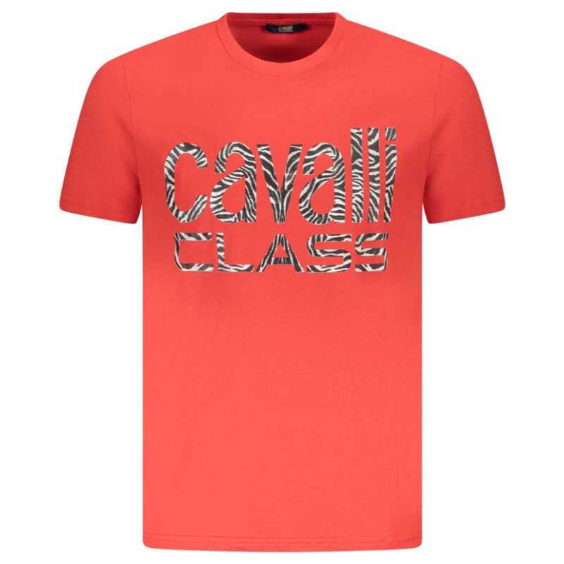 Cavalli Class Red Cotton Men T-Shirt, theFeinheit