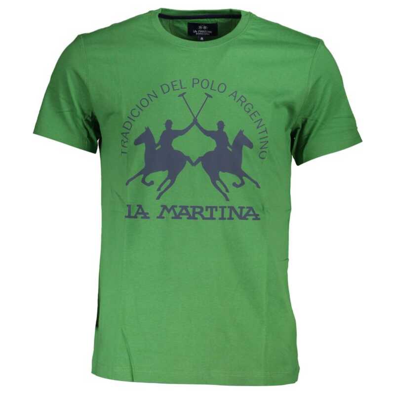 La Martina Green Cotton Men T-Shirt, theFeinheit