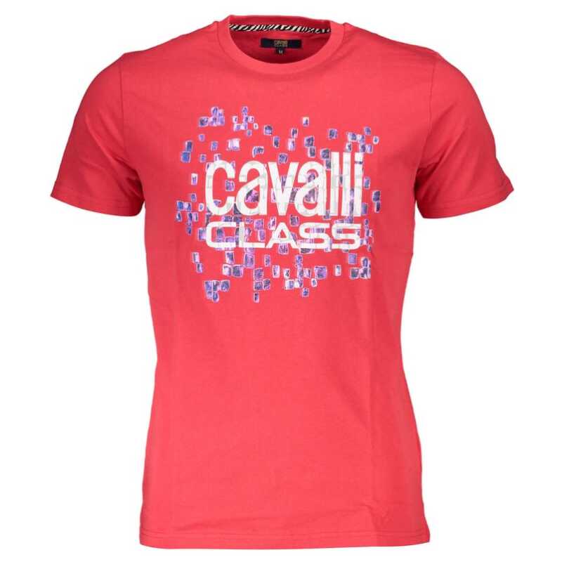 Cavalli Class Red Cotton Men T-Shirt, theFeinheit