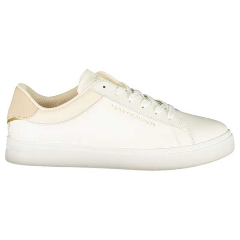 Tommy Hilfiger Beige Leather Women Sneaker, theFeinheit