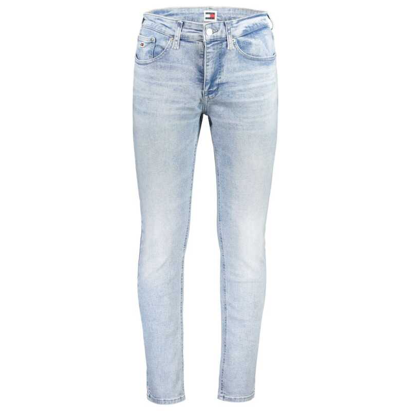 Tommy Hilfiger Light Blue Cotton Men Jeans, theFeinheit