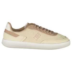 Tommy Hilfiger Beige Leather Women Sneaker