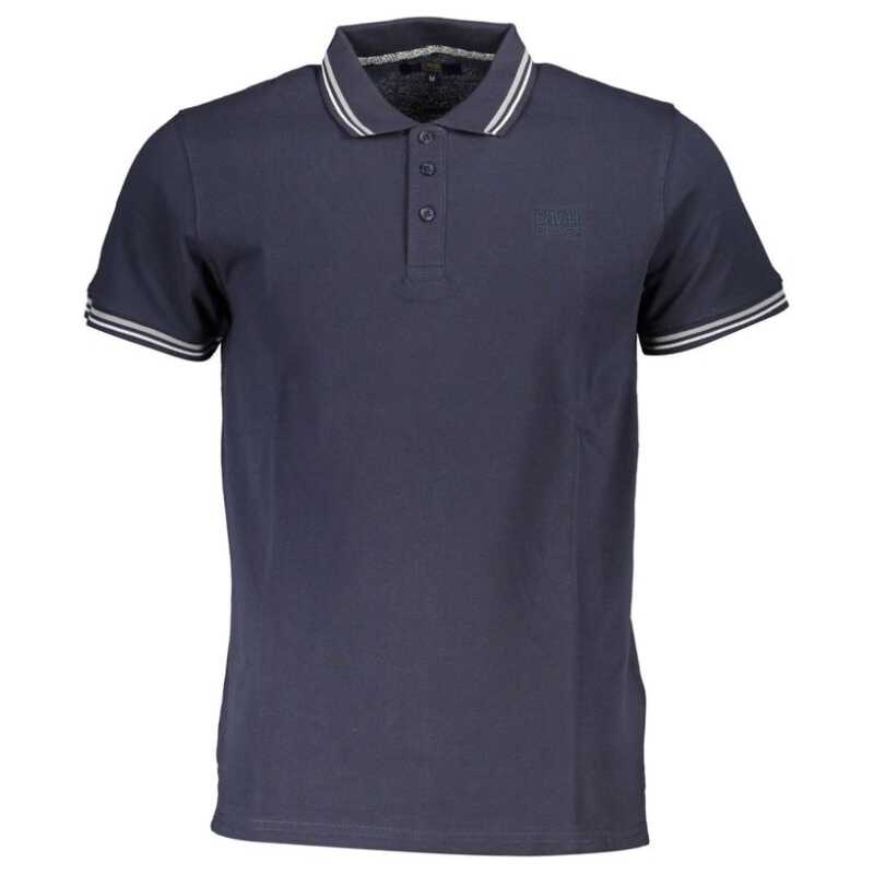 Cavalli Class Blue Cotton Men Polo Shirt, theFeinheit