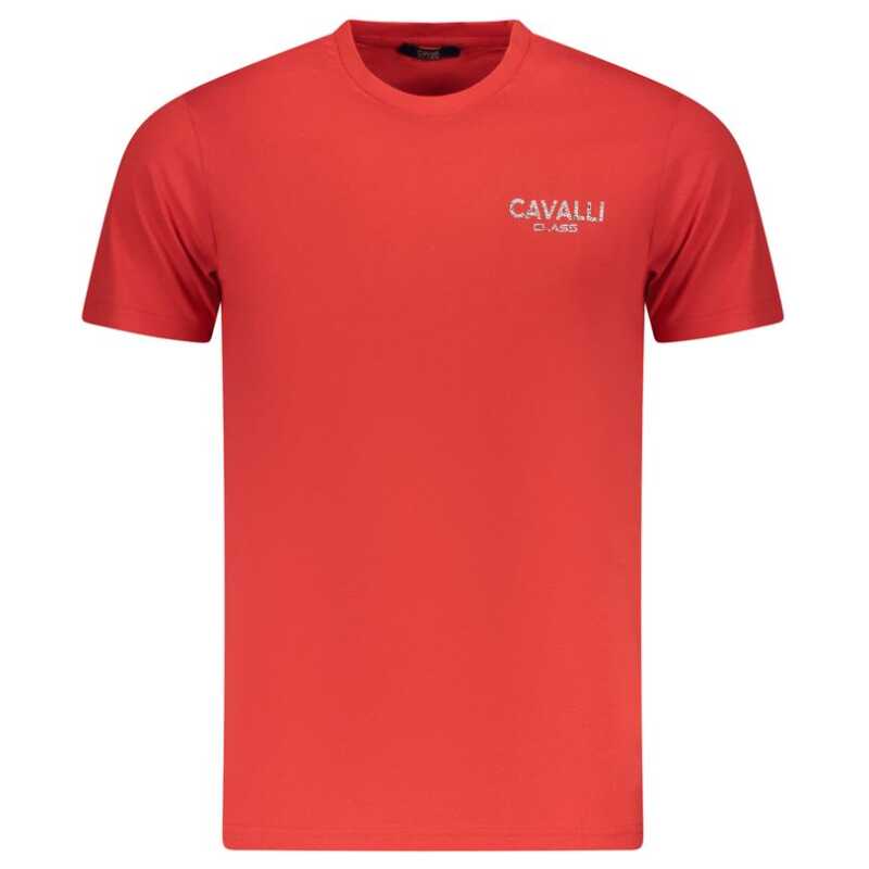 Cavalli Class Red Cotton Men T-Shirt, theFeinheit