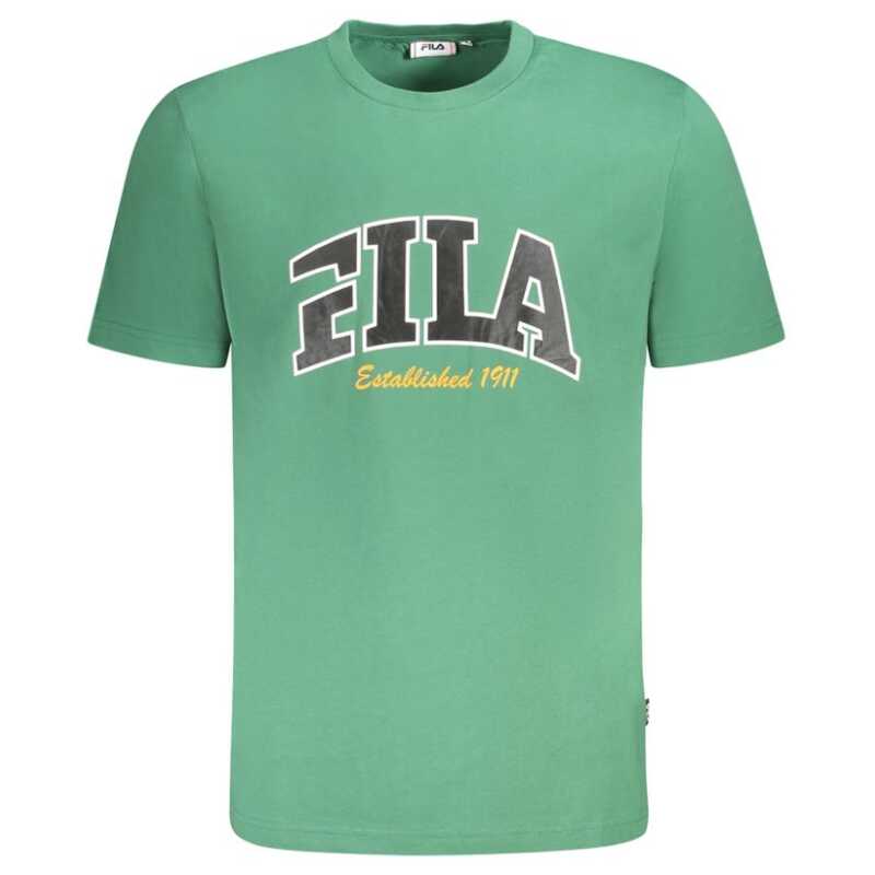 Fila Green Cotton Men T-Shirt, theFeinheit
