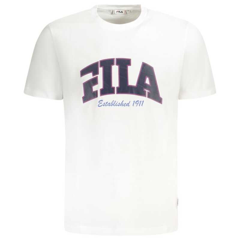 Fila White Cotton Men T-Shirt, theFeinheit