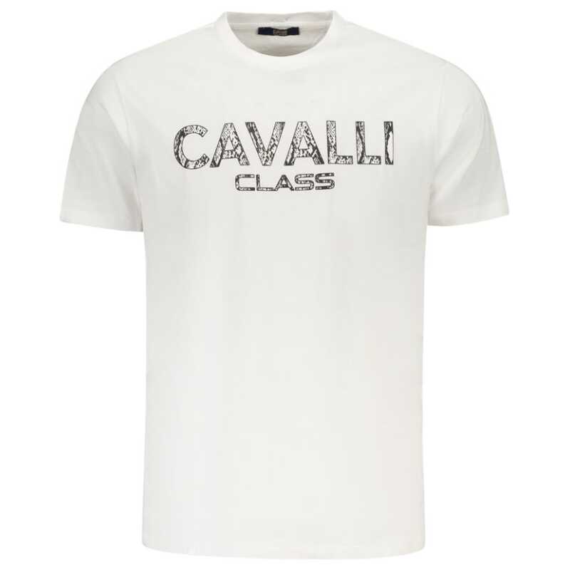 Cavalli Class White Cotton Men T-Shirt, theFeinheit