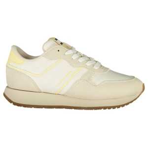 Tommy Hilfiger Beige Leather Women Sneaker