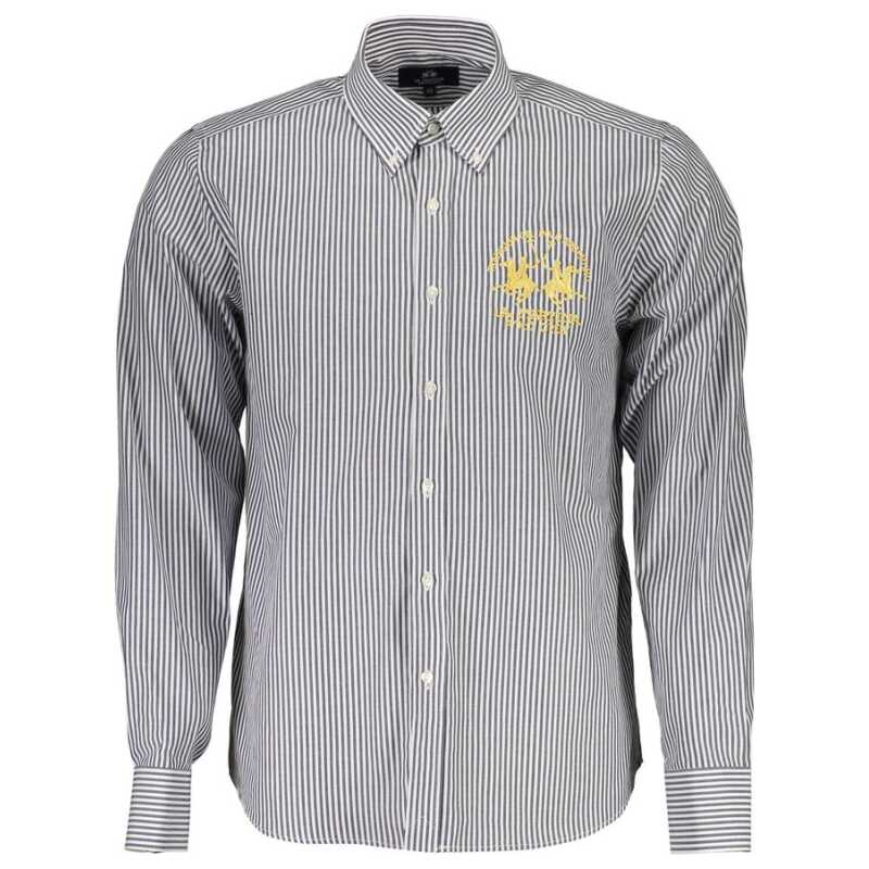 La Martina Blue Cotton Men Shirt, theFeinheit