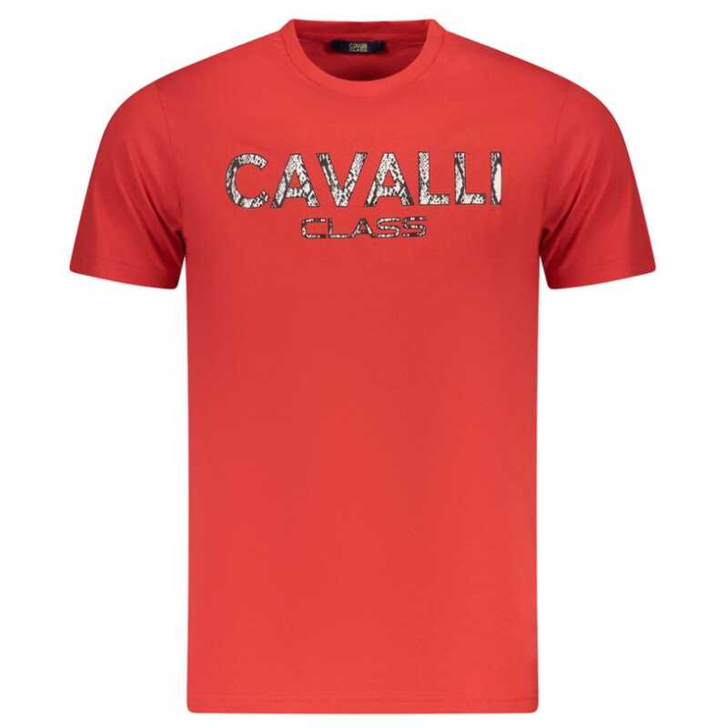 Cavalli Class Red Cotton Men T-Shirt, theFeinheit