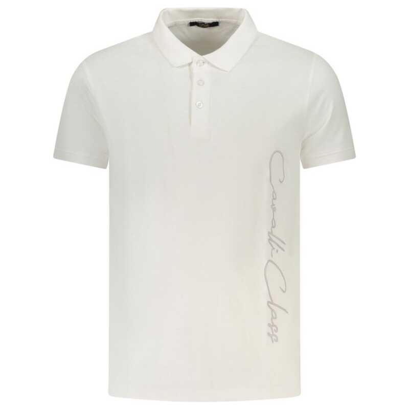 Cavalli Class White Cotton Men Polo Shirt, theFeinheit