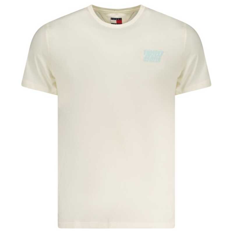 Tommy Hilfiger Beige Cotton Men T-Shirt, theFeinheit