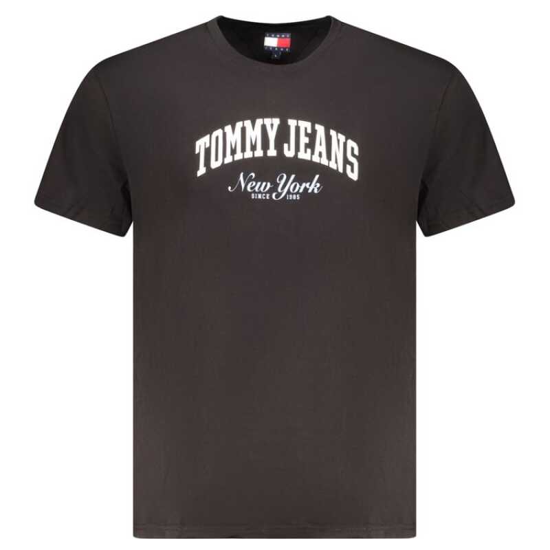Tommy Hilfiger Black Cotton Men T-Shirt, theFeinheit
