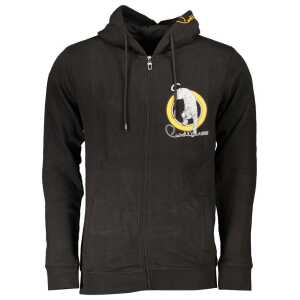 Cavalli Class Black Cotton Men Sweater