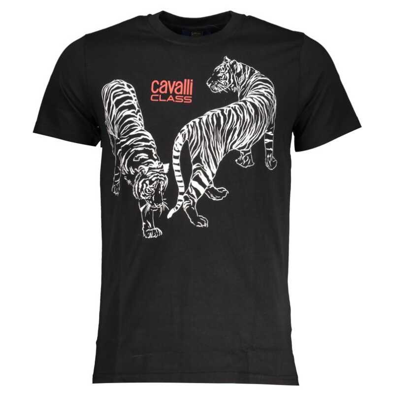 Cavalli Class Black Cotton T-Shirt, theFeinheit