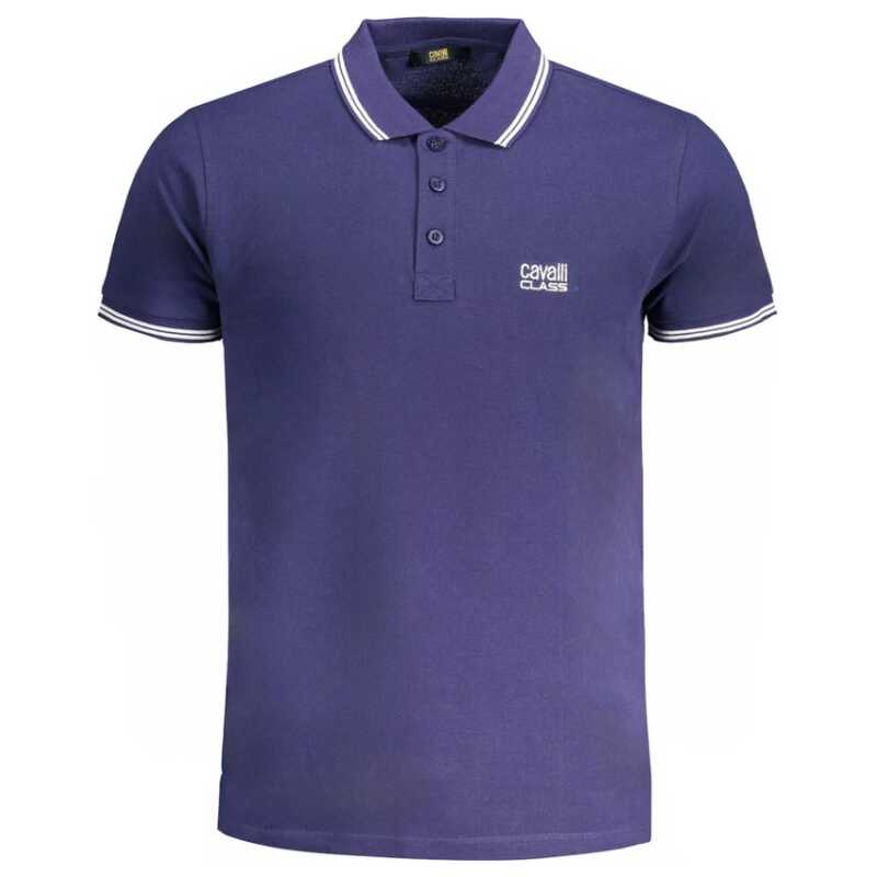 Cavalli Class Blue Cotton Polo Shirt, theFeinheit