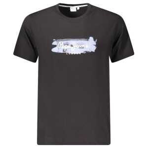 Pepe Jeans Black Cotton Men T-Shirt