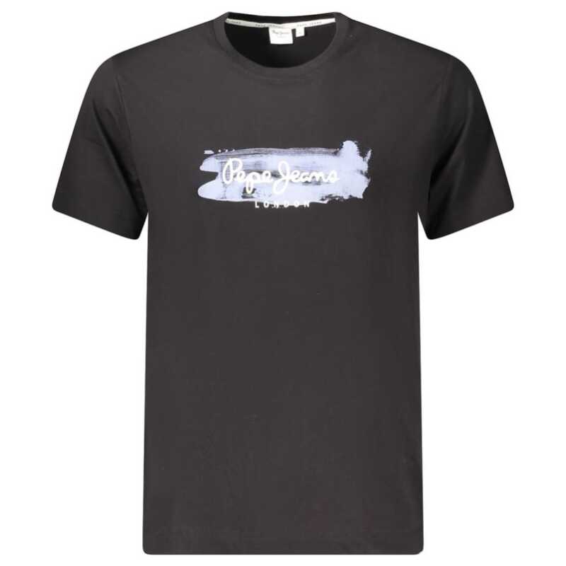 Pepe Jeans Black Cotton Men T-Shirt, theFeinheit