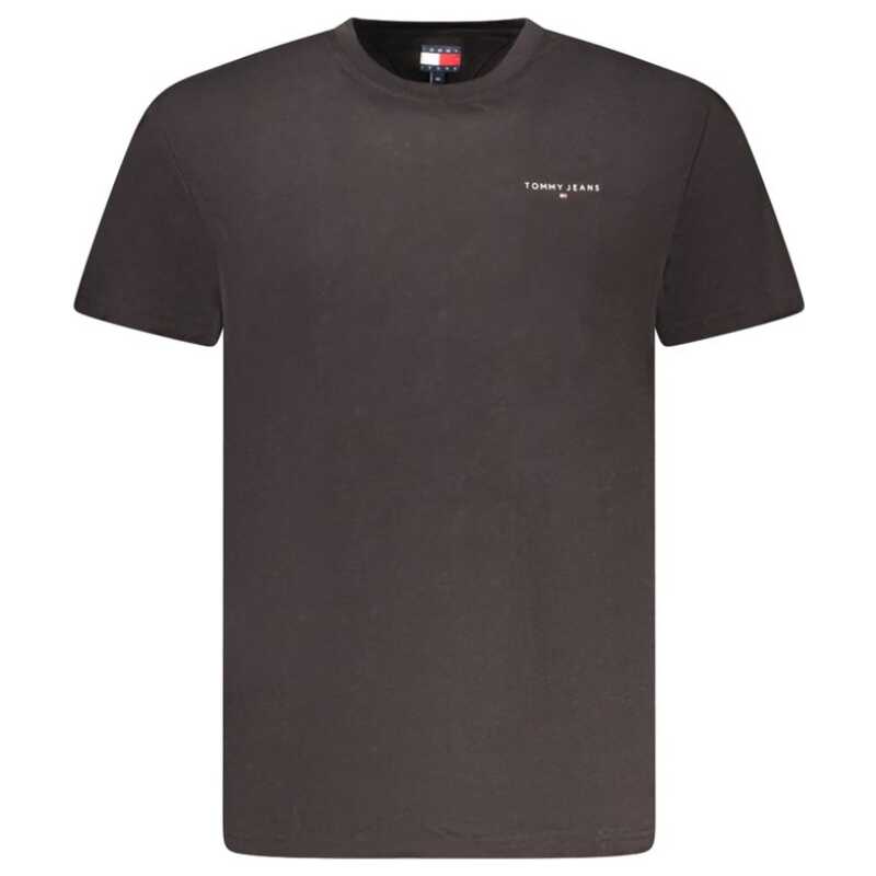 Tommy Hilfiger Black Cotton Men T-Shirt, theFeinheit