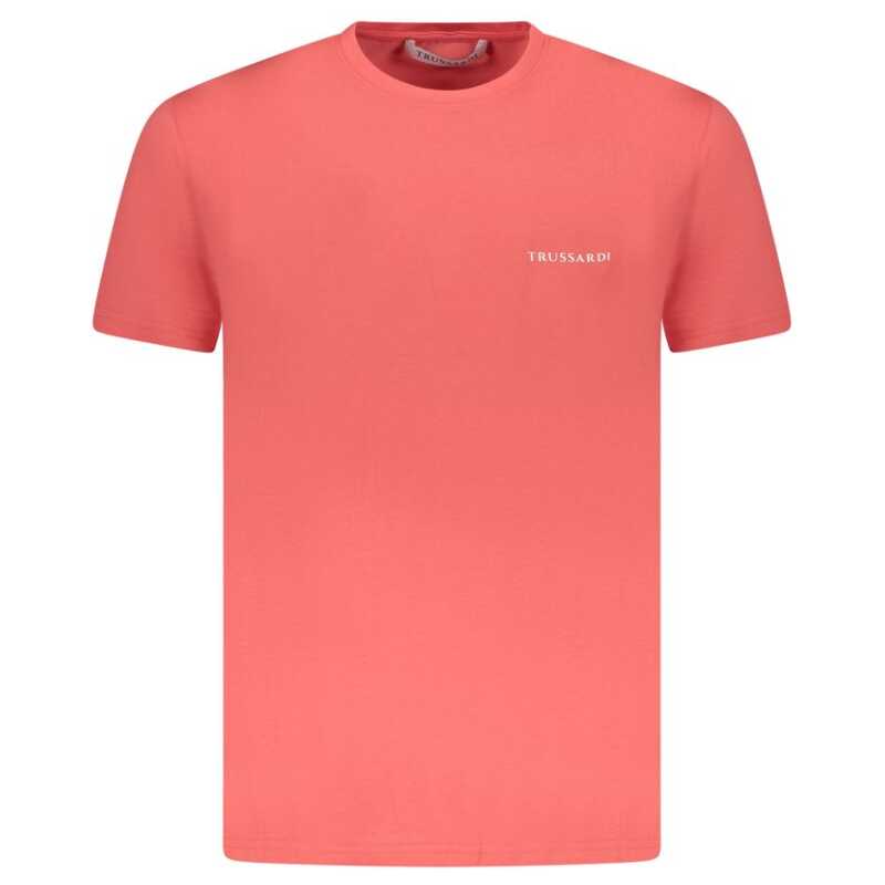 Trussardi Pink Cotton Men T-Shirt, theFeinheit