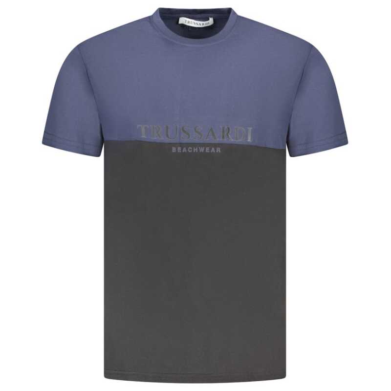 Trussardi Blue Cotton Men T-Shirt, theFeinheit