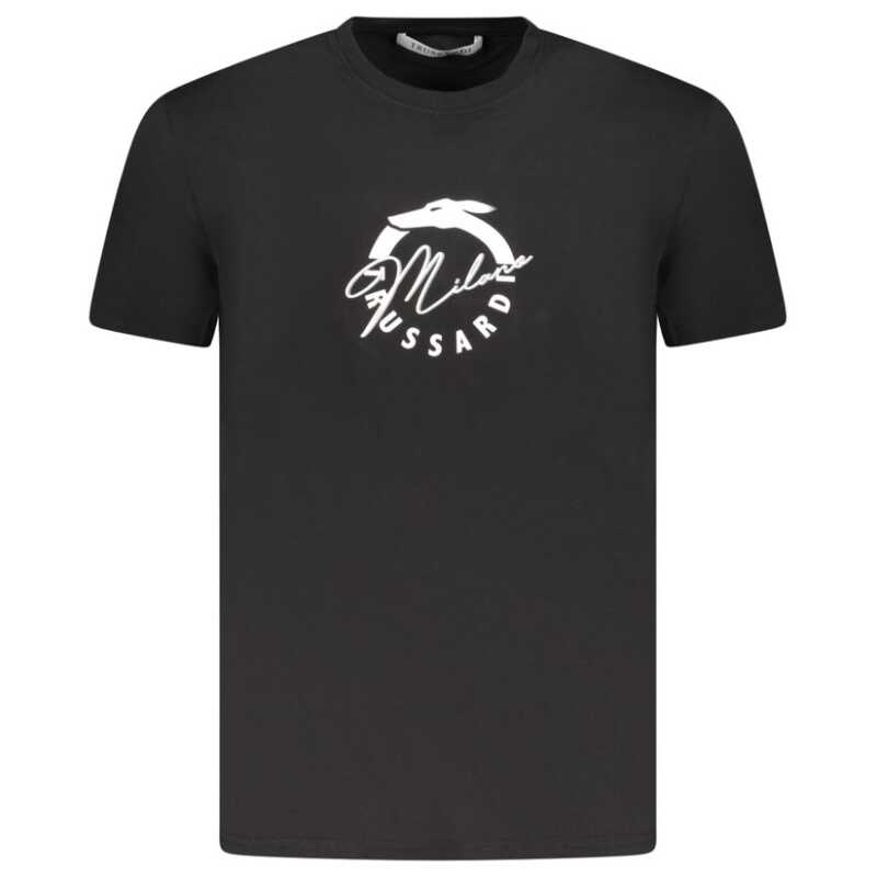 Trussardi Black Cotton Men T-Shirt, theFeinheit