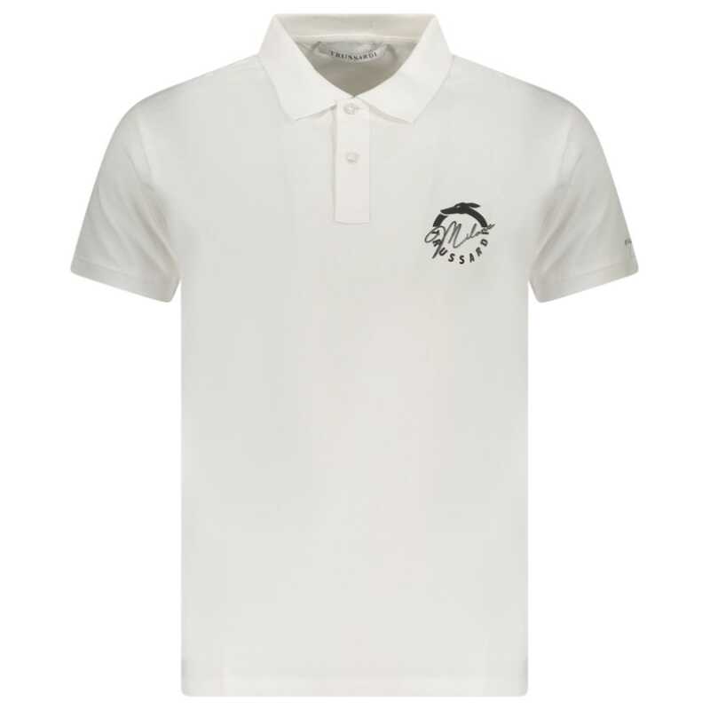 Trussardi White Cotton Men Polo Shirt, theFeinheit