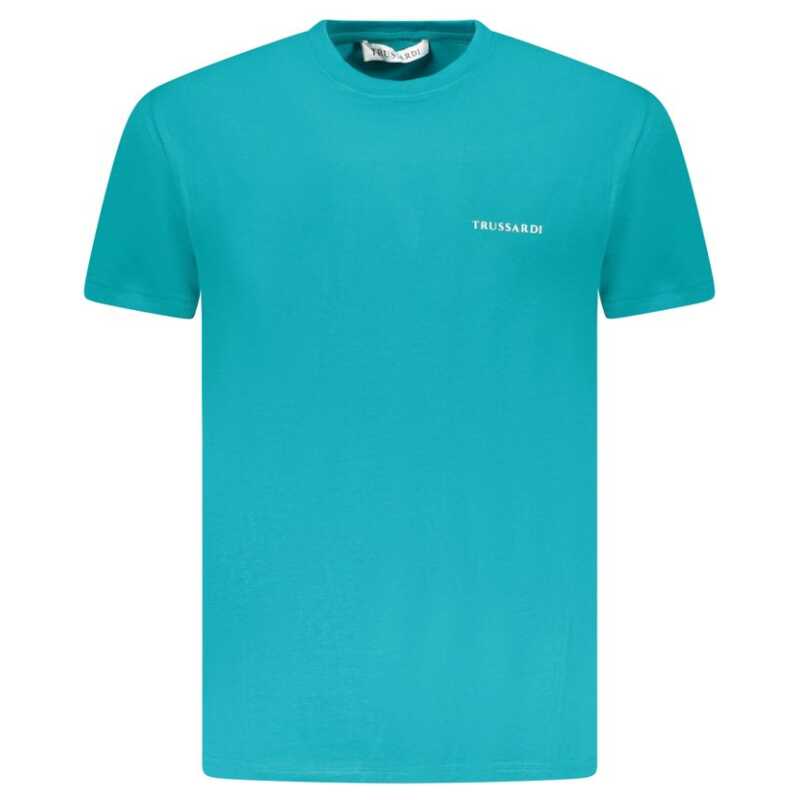 Trussardi Light Blue Cotton Men T-Shirt, theFeinheit