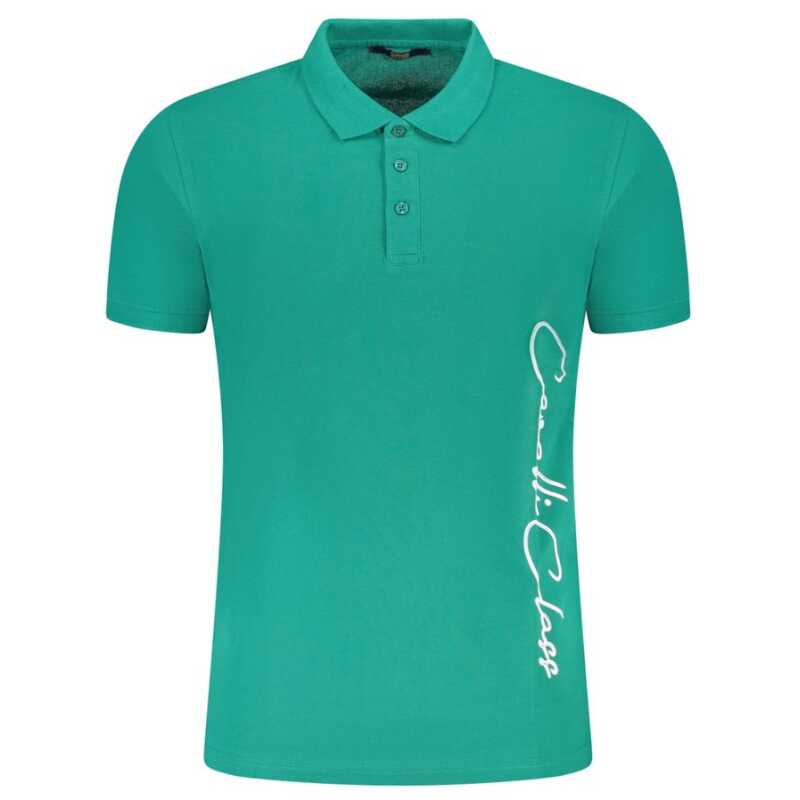 Cavalli Class Green Cotton Men Polo Shirt, theFeinheit