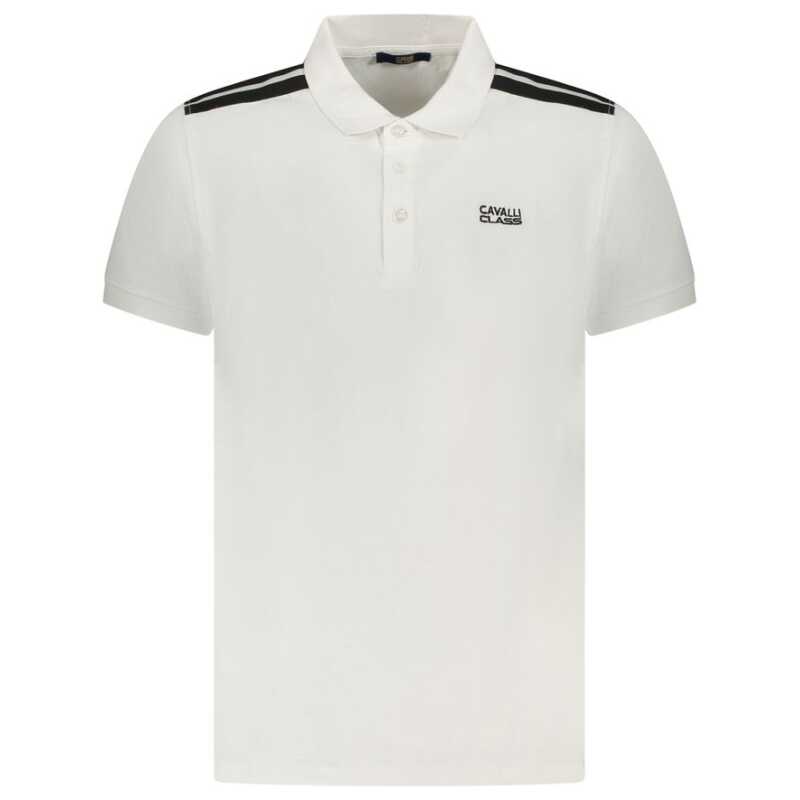 Cavalli Class White Cotton Men Polo Shirt, theFeinheit