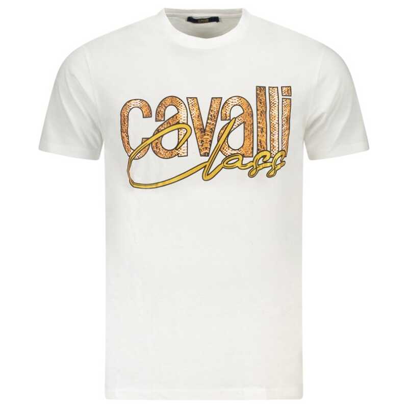 Cavalli Class White Cotton Men T-Shirt, theFeinheit