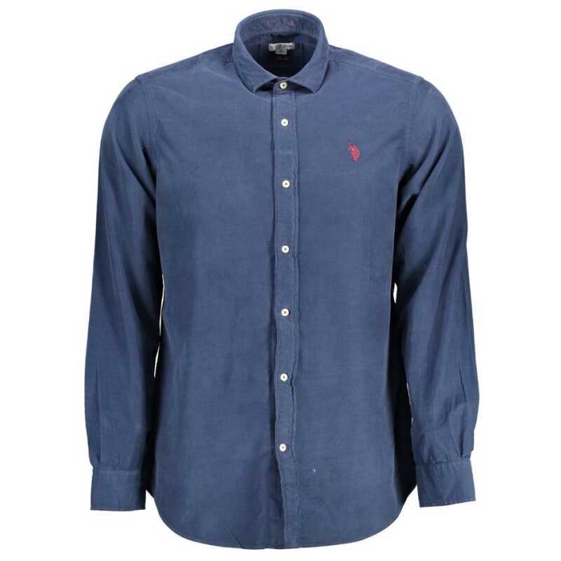 U.S. POLO ASSN. Blue Cotton Men Shirt, theFeinheit