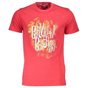 Cavalli Class Red Cotton Men T-Shirt