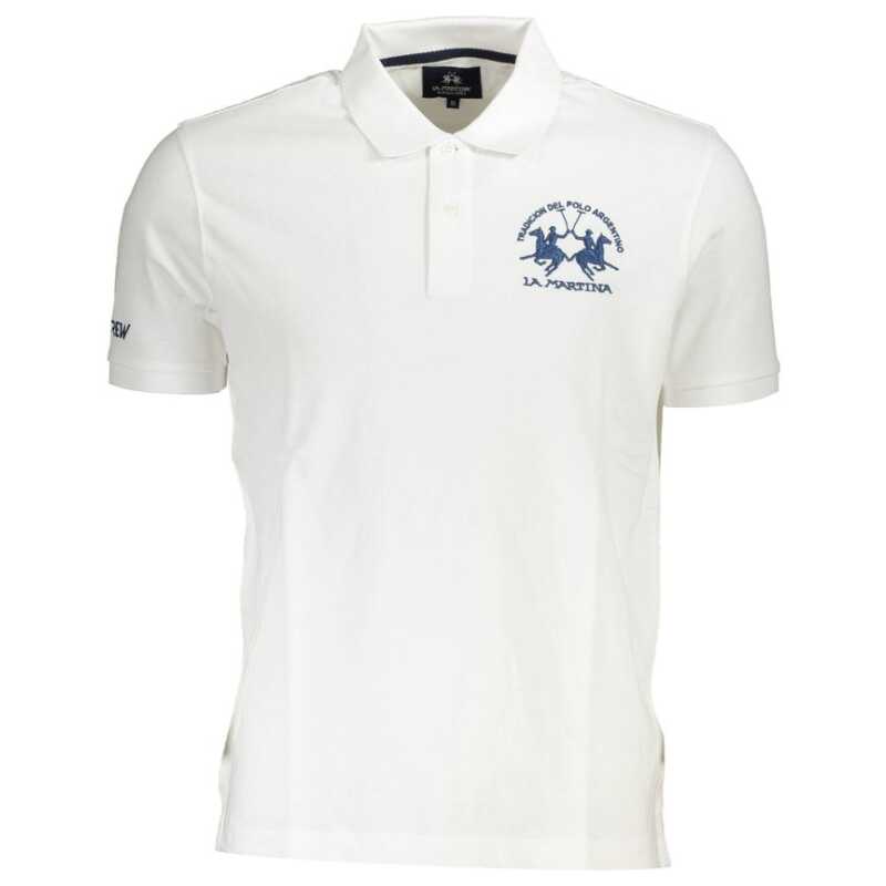 La Martina White Cotton Men Polo Shirt, theFeinheit