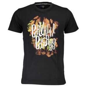 Cavalli Class Black Cotton Men T-Shirt