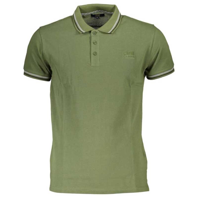 Cavalli Class Green Cotton Men Polo Shirt, theFeinheit