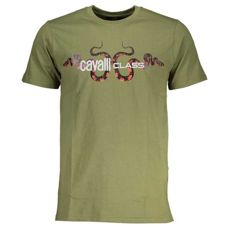 Cavalli Class Green Cotton T-Shirt, theFeinheit